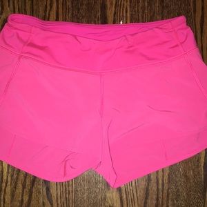 Lululemon hot pink speedy shorts